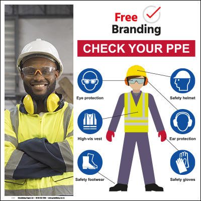 Check your PPE sign