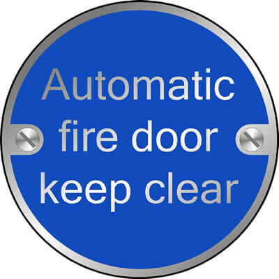 Automatic fire door keep clear Disc