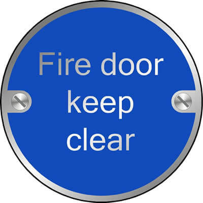 Fire door keep clear (Disc)