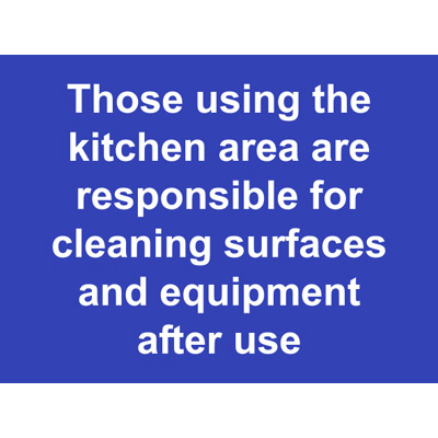 Clean Kitchen After Use Sign Label