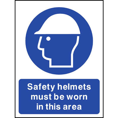 Safety helmets must be worn in this area