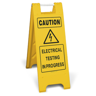 Caution electrical testing in progress (Minicade)