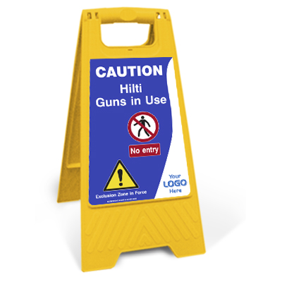 Caution hilti guns in use (Motspur)