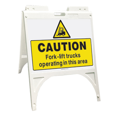 Caution fork-lift trucks operating in this area (Quik Sign)