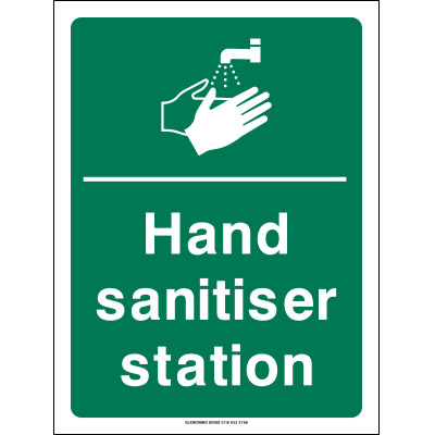 Hand sanitiser station sign