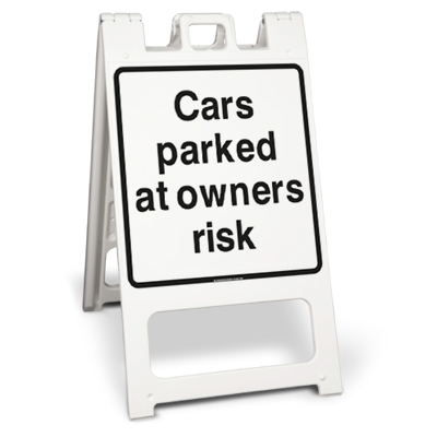 Cars parked at owners risk (Squarecade 45)