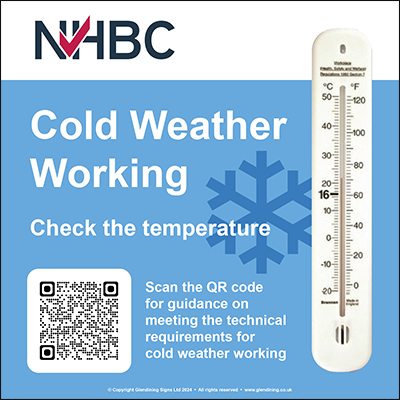 NHBC Cold Weather Working Sign